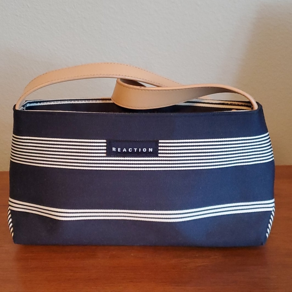 2/$15 Navy and tan handbag
